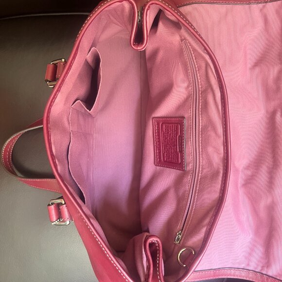 Burgundy/Maroon Coach Hamilton Satchel leather bag - G0893-F12604 - Picture 7 of 10